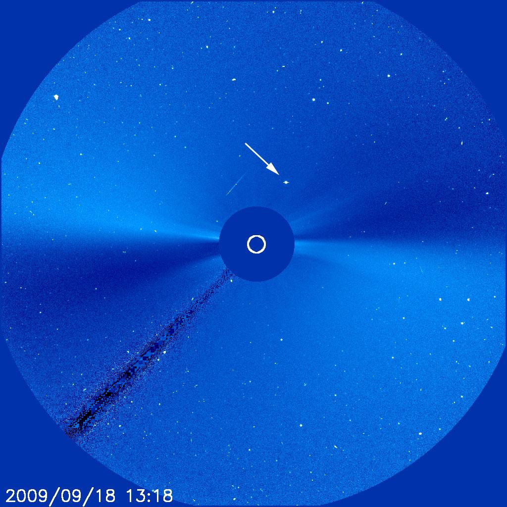 Solar &amp; Heliospheric Observatory (SOHO)image, taken Sept. 18, 2009