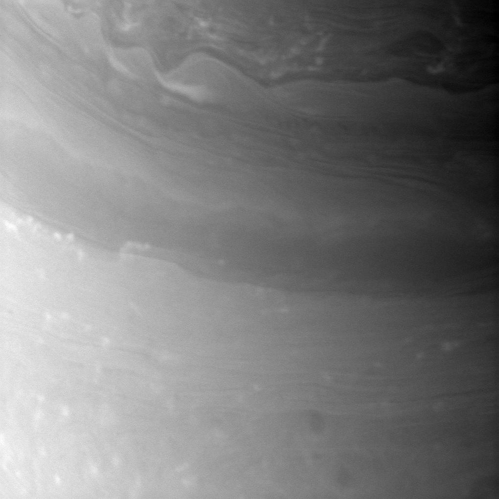 Close-up of Saturn's atmosphere