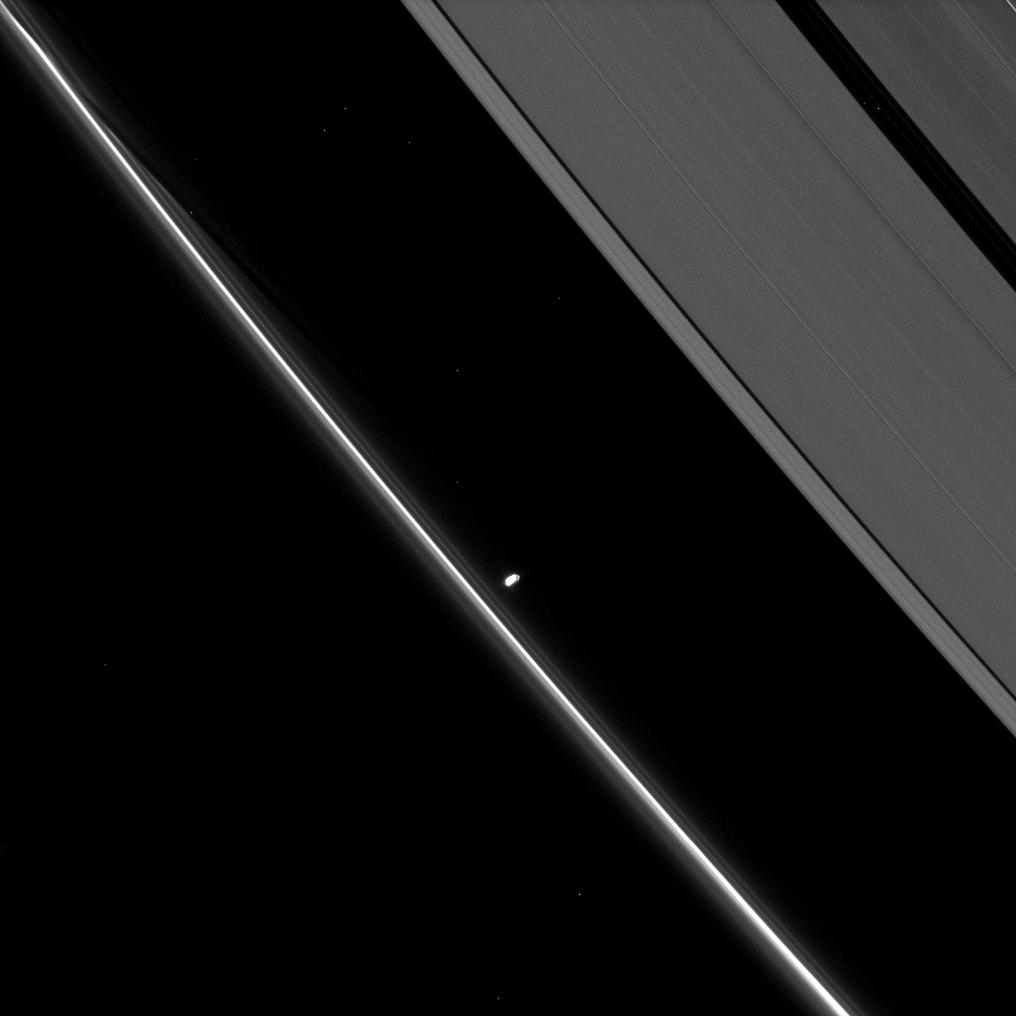 Prometheus in the Roche Division between Saturn's A ring and F ring