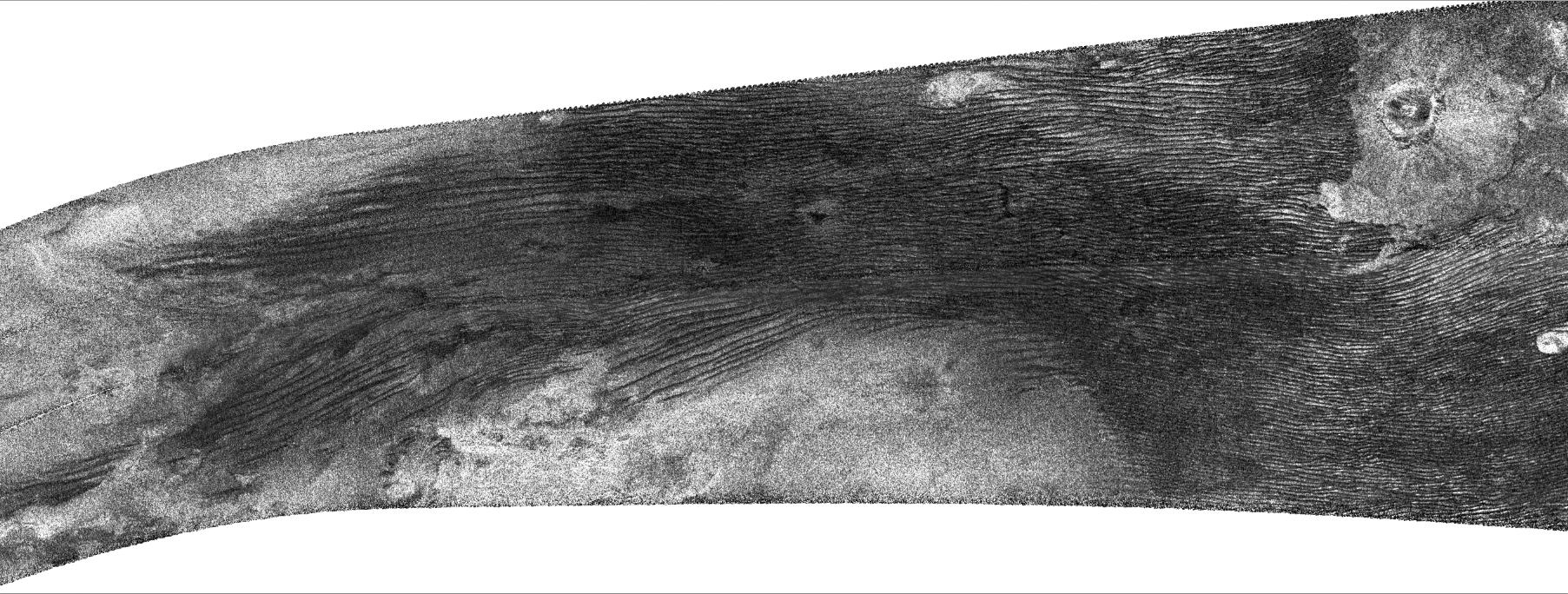 Radar image of Titan