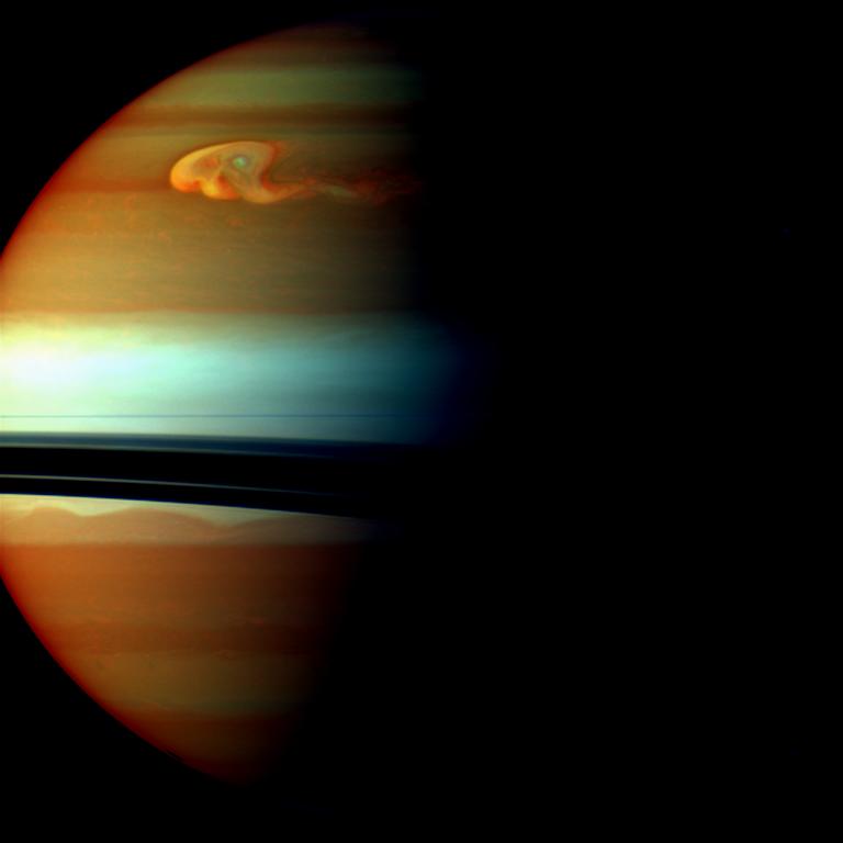 Huge storm on Saturn