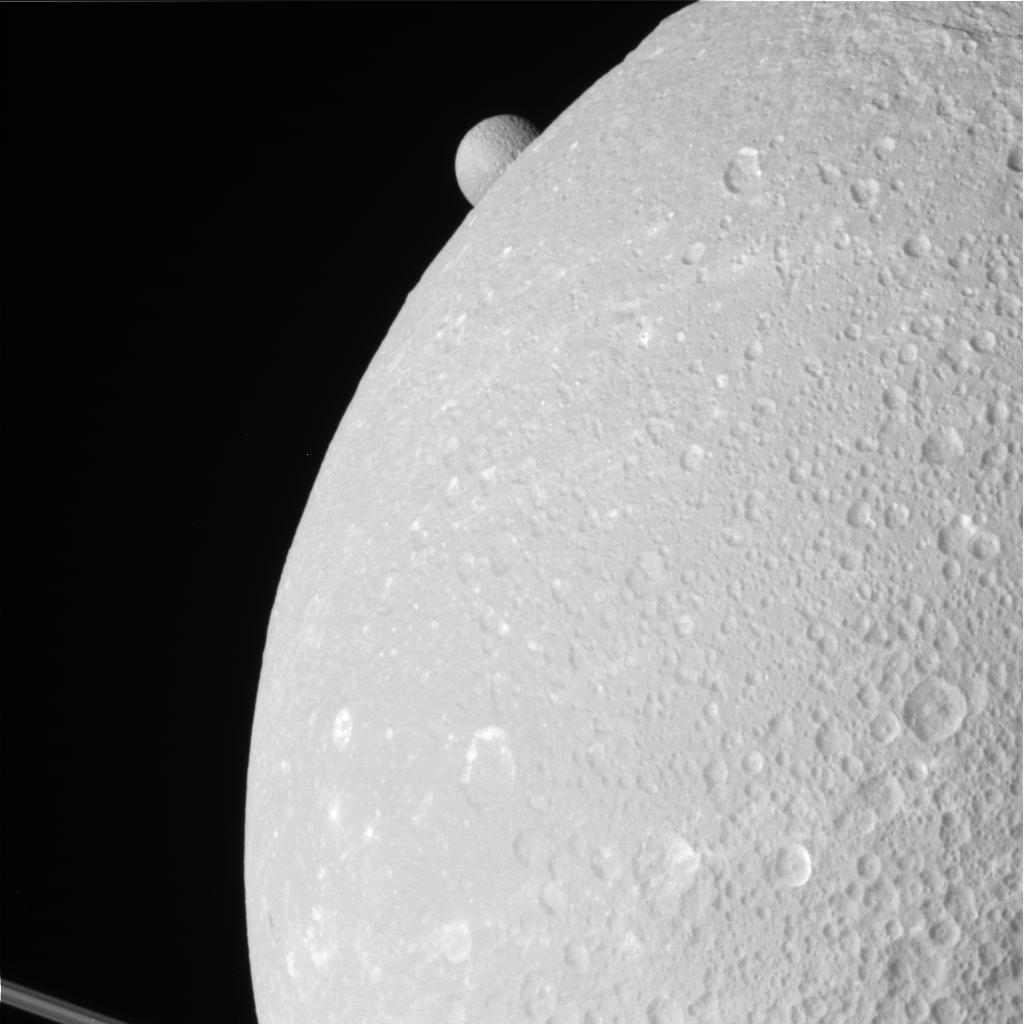 This Dione encounter was intended primarily for Cassini's composite infrared spectrometer and radio science subsystem.