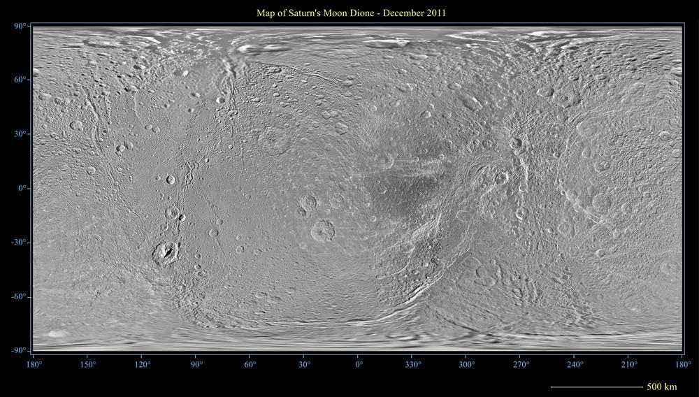 Polar map of Dione