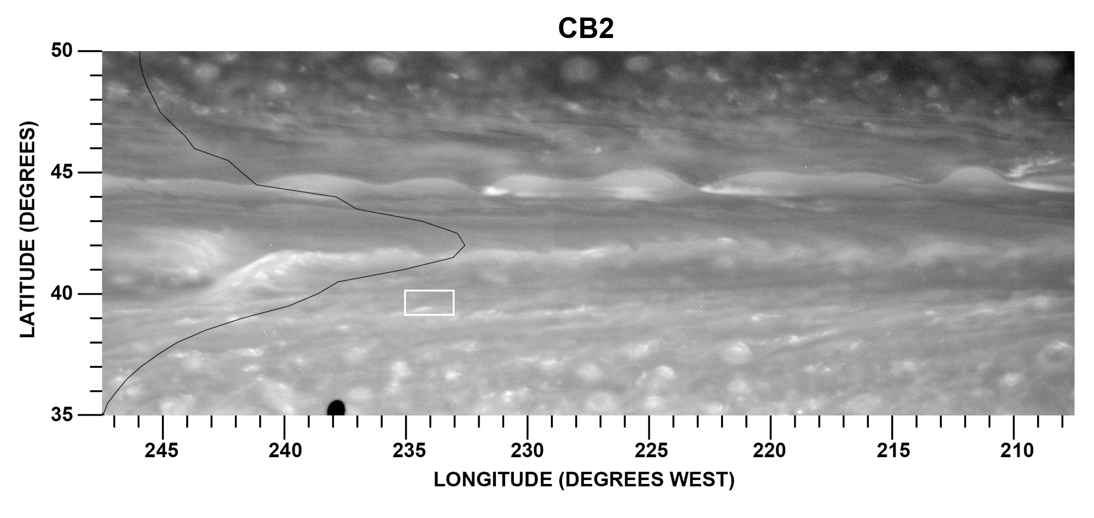 Strong jet stream on Saturn's northern hemisphere