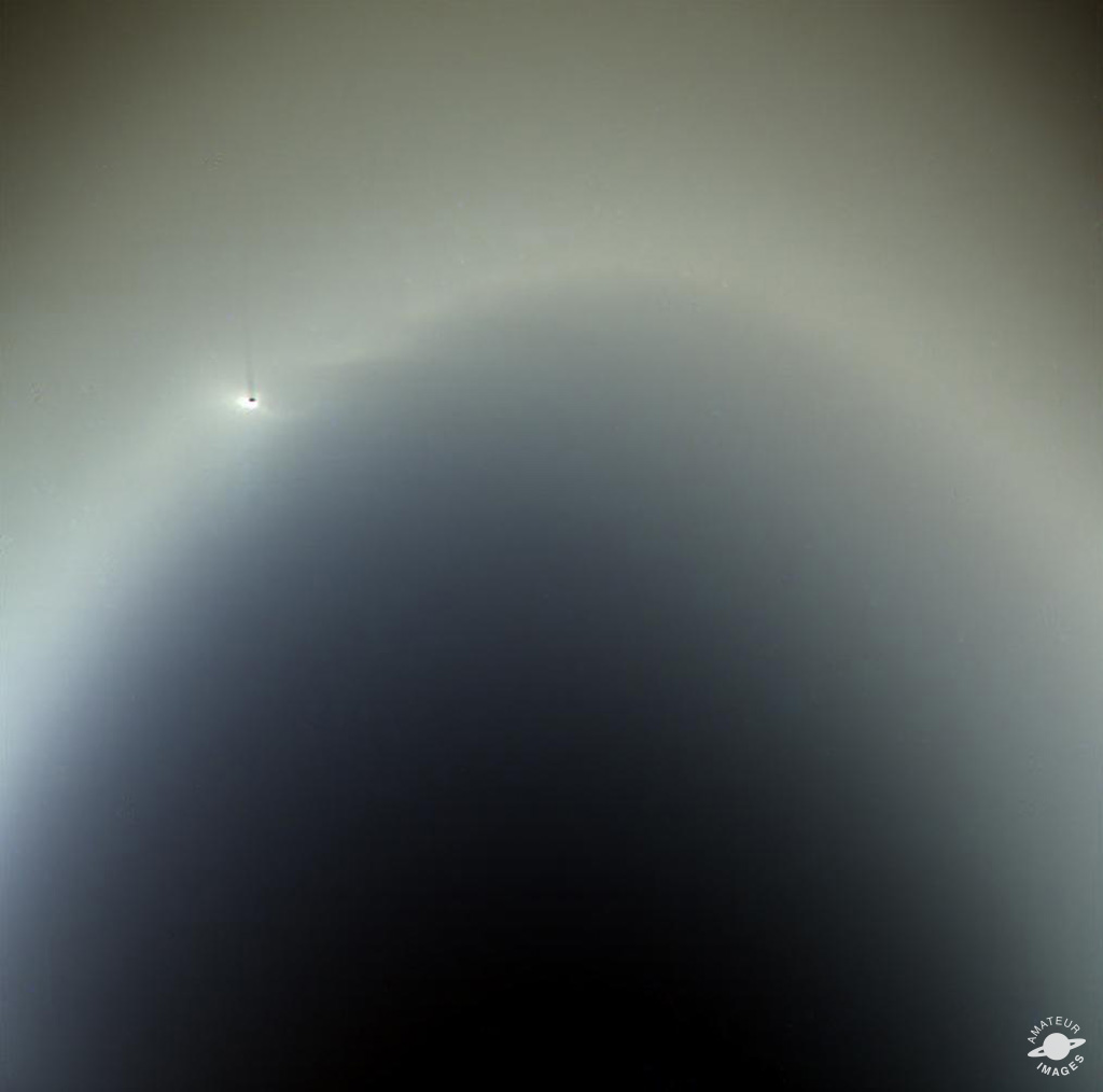 Cassini’s view of Enceladus within Saturn’s E ring