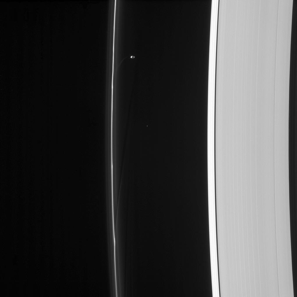 Saturn's moon Prometheus and the F ring