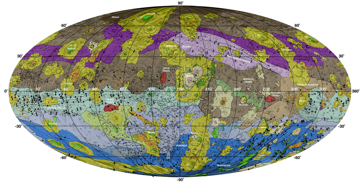 Geological Map of Vesta