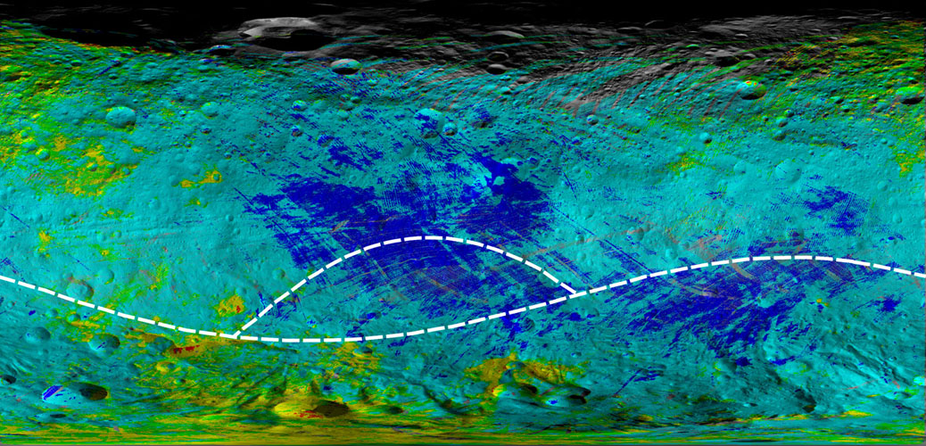 Map of Rock Properties at Giant Asteroid Vesta