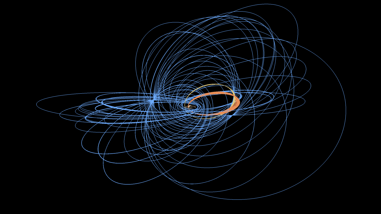 Animated view of spacecraft orbits
