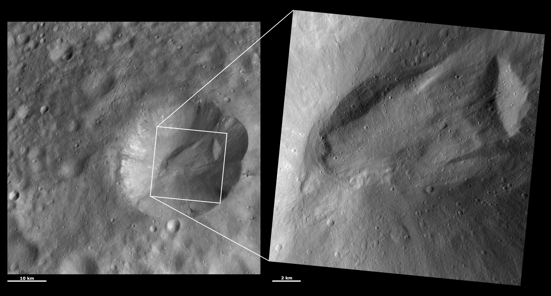 HAMO and LAMO Images of Octavia Crater