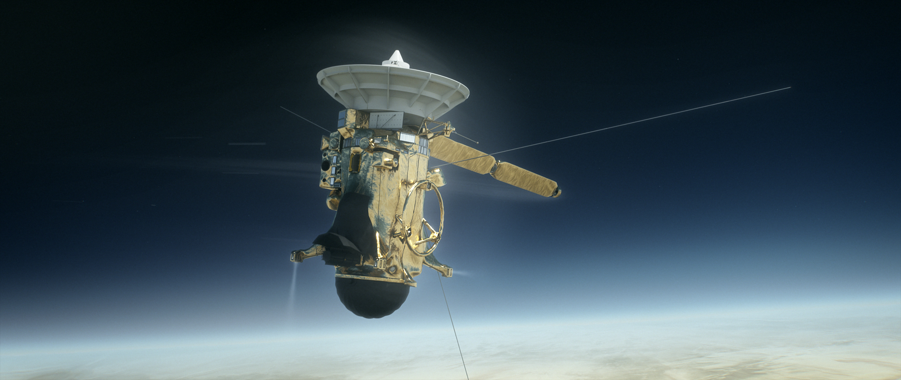 Cassini entering atmosphere