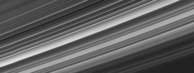A panoramic view of Saturn's rings