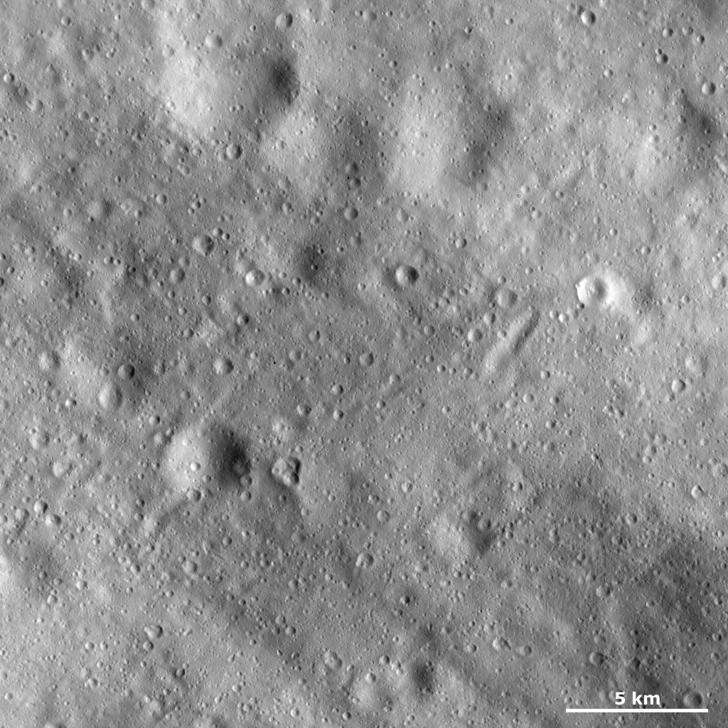 Cratered Surface of Vesta