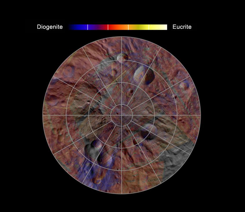 Mineral Diversity at Vesta's South Pole