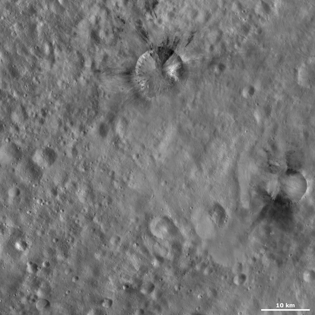 Rubria and Occia Craters