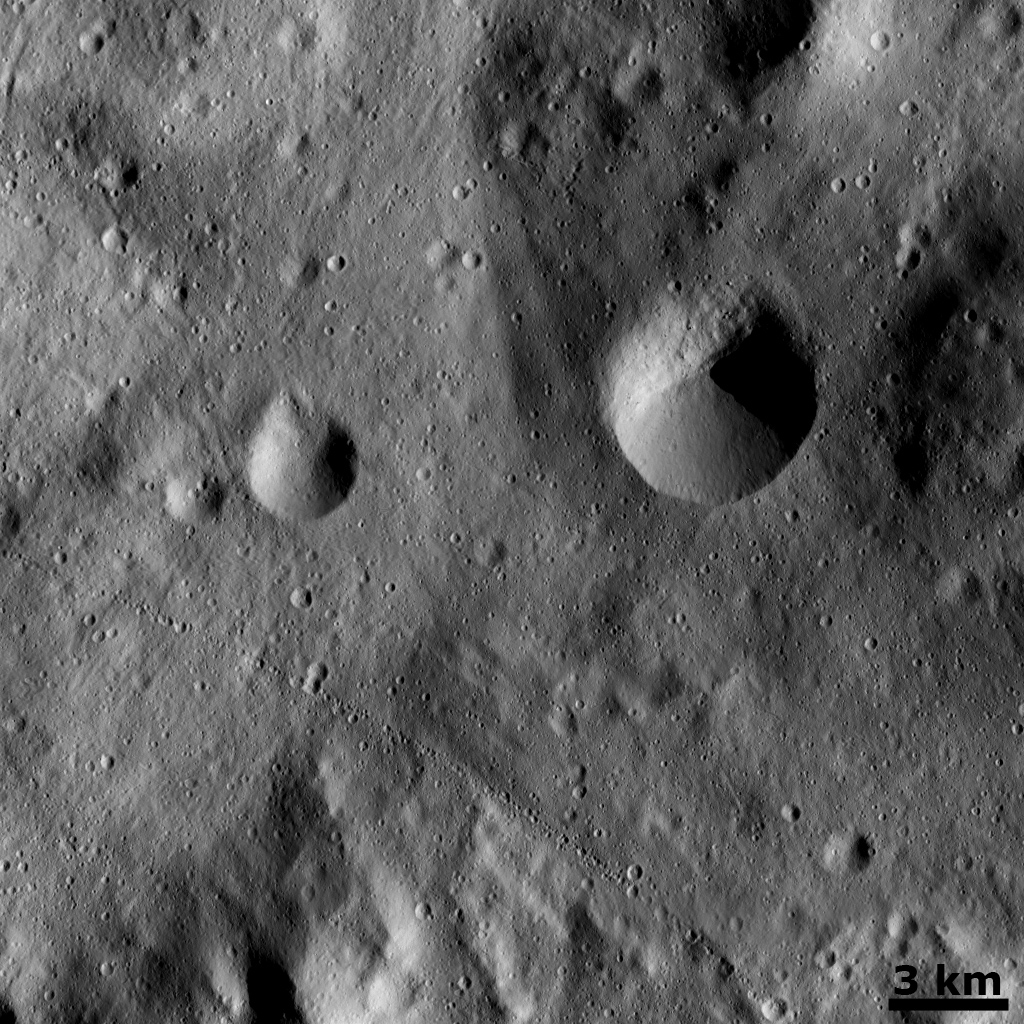 Curved Chain of Small Craters
