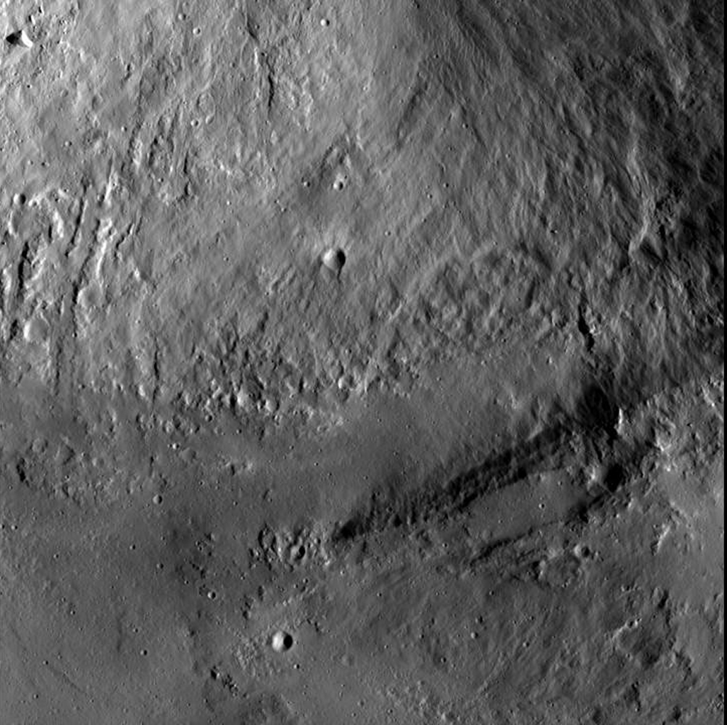 Wall and Terrace at Marcia Crater