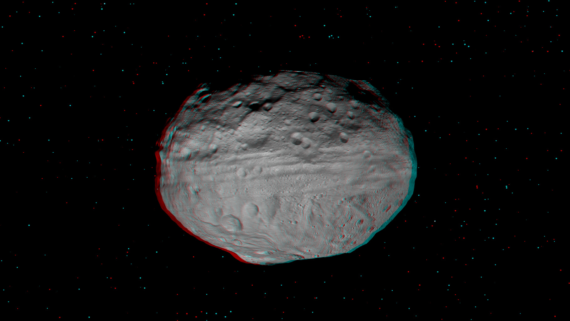 3-D Image of Vesta's Eastern Hemisphere