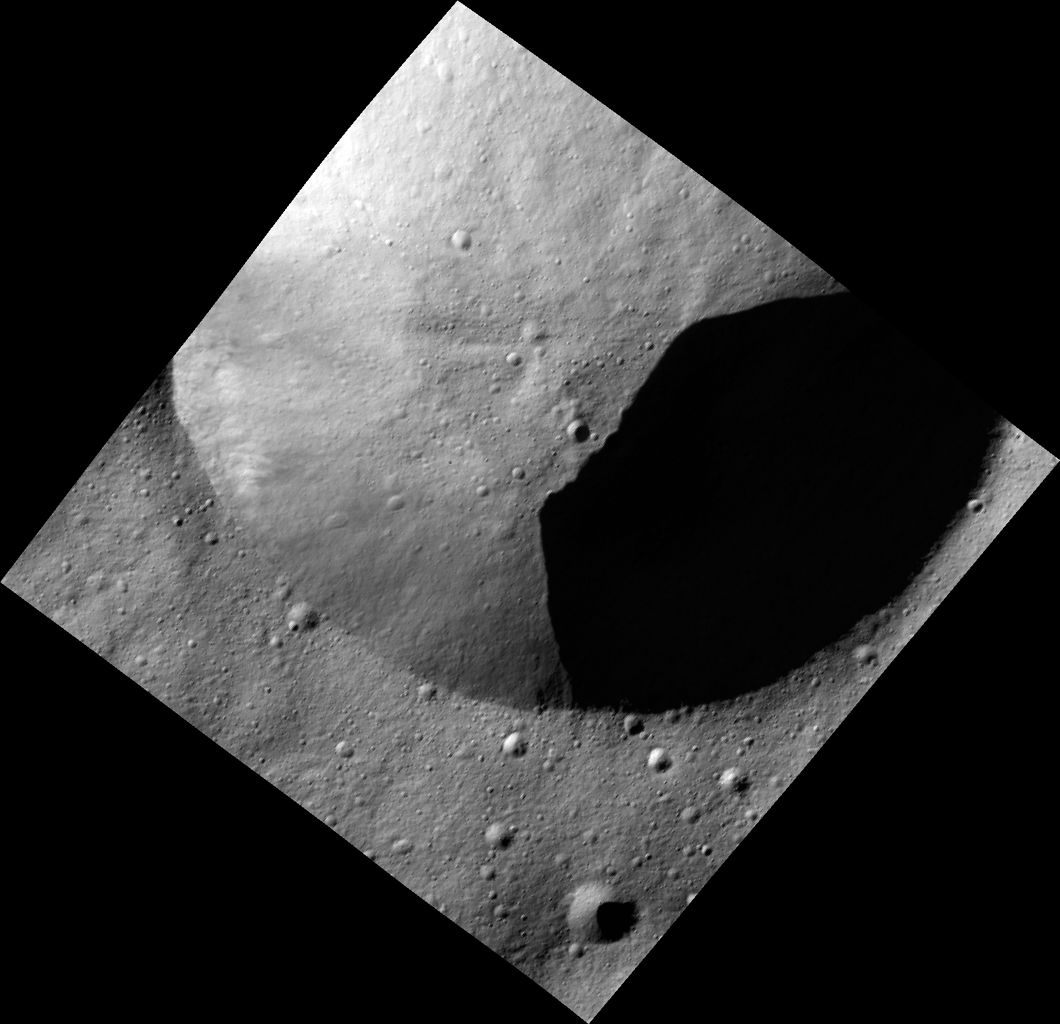 Crater in Shadow on Vesta