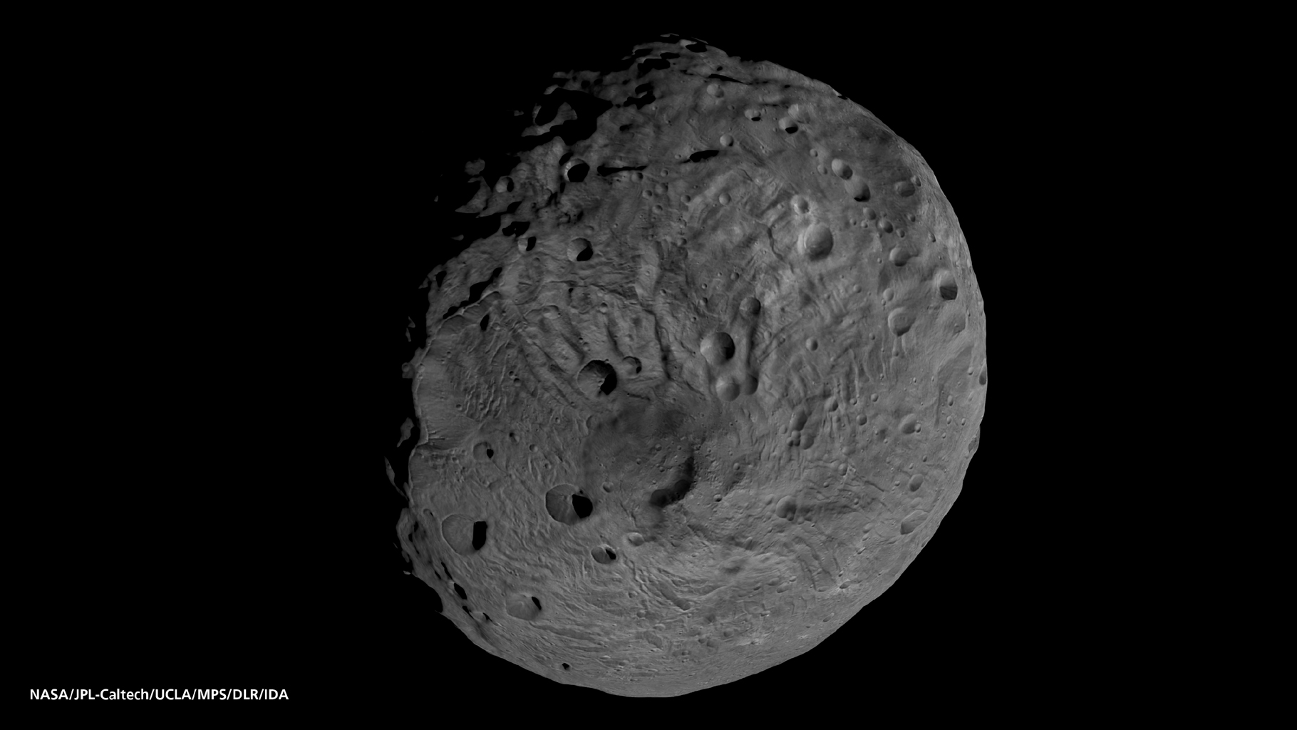 Viewing the South Pole of Vesta