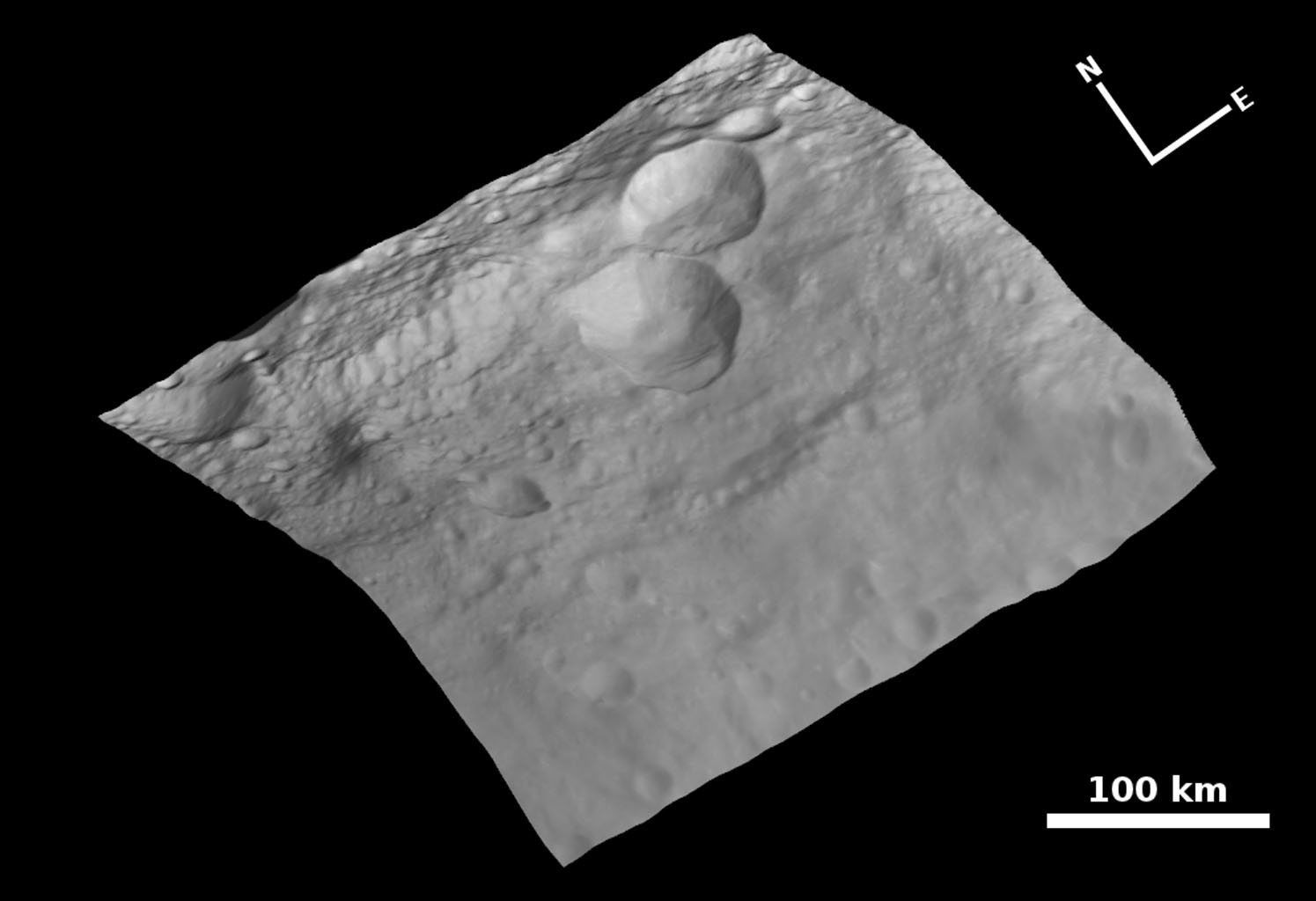 Topography of Vesta's Surface