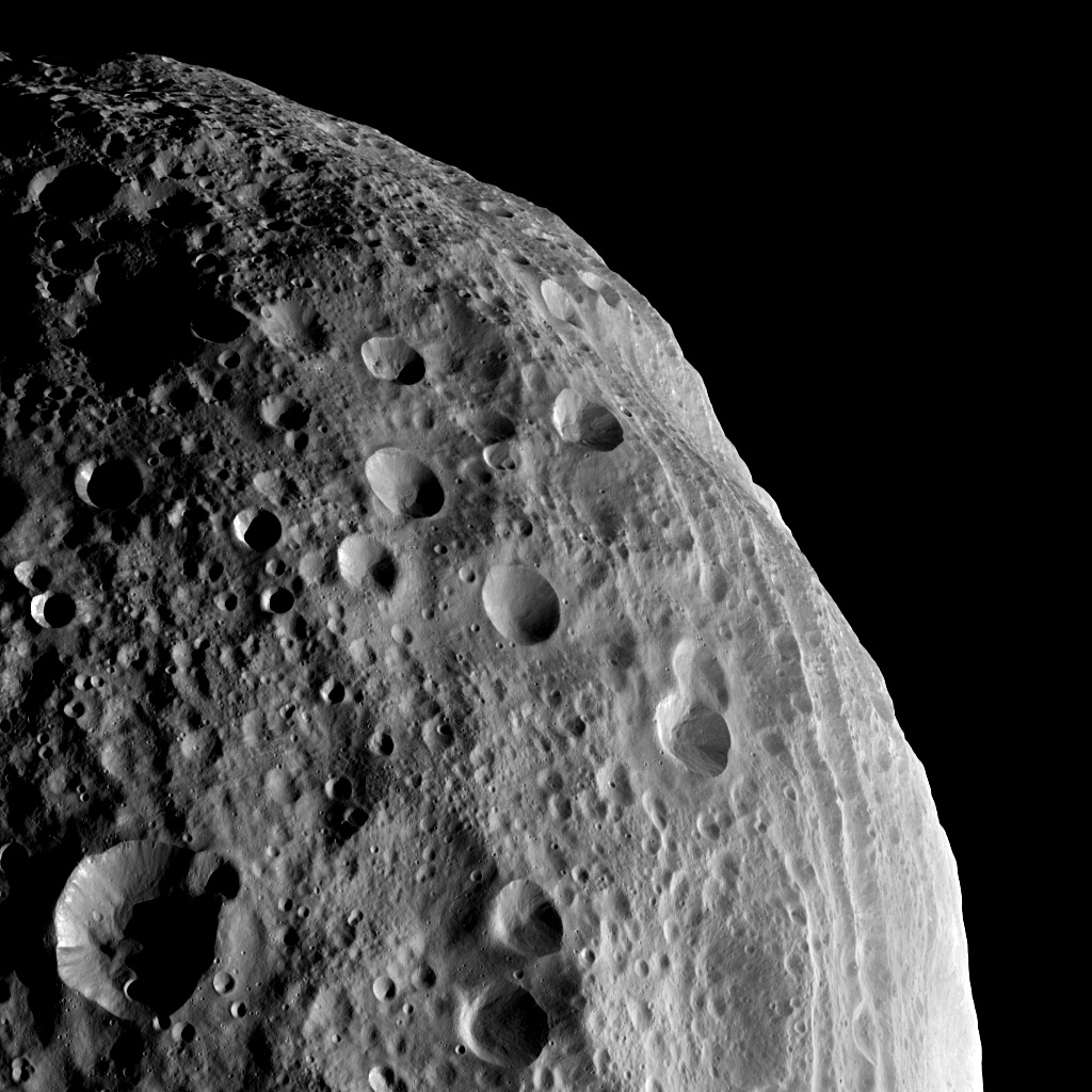Up and Down in Vesta's Cratered Terrain