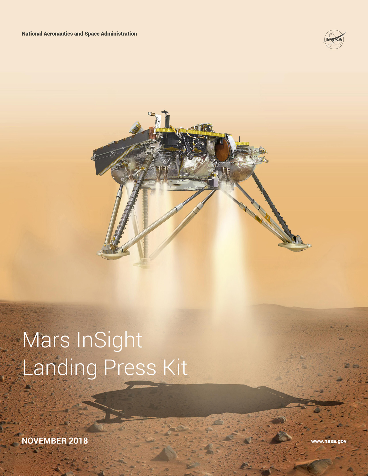 PDF download of facts and information about the InSight landing on Mars.