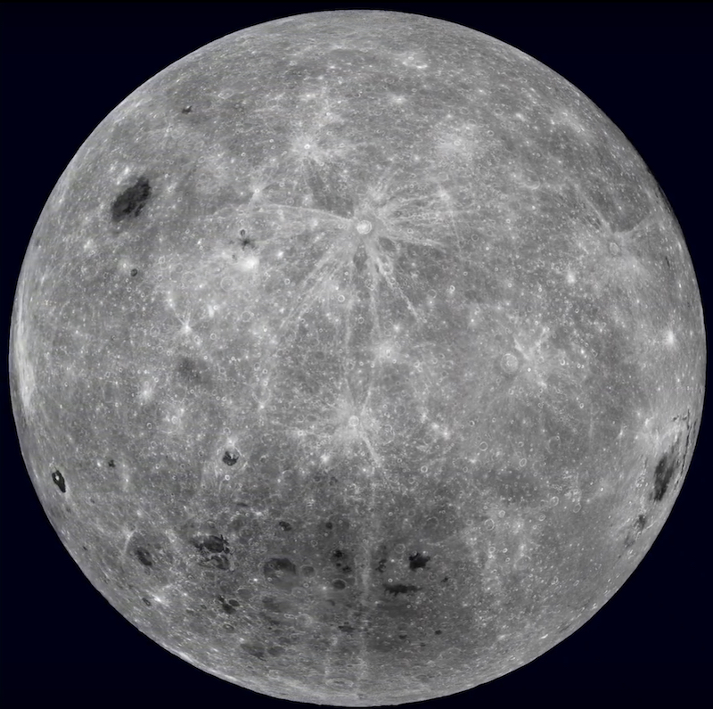 full disc view of lunar surface