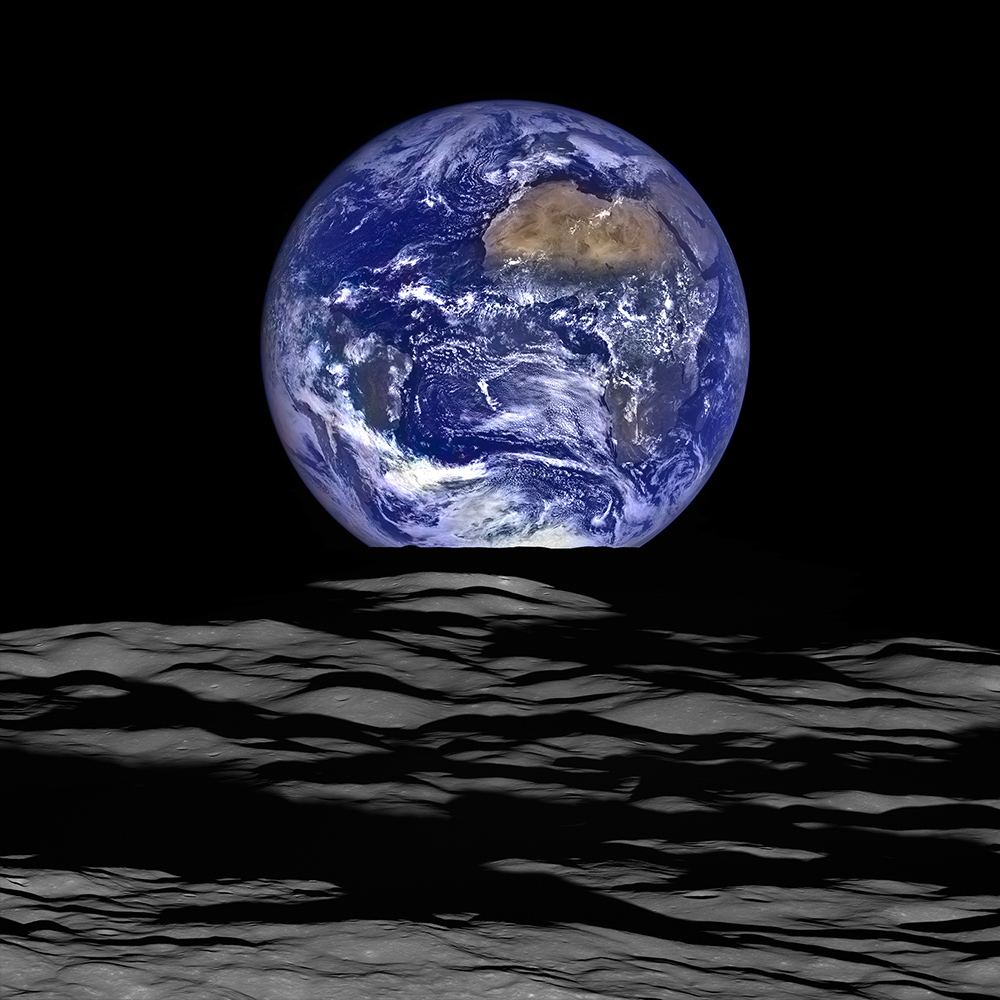 NASA's Lunar Reconnaissance Orbiter (LRO) recently captured a unique view of Earth from the spacecraft's vantage point in orbit around the moon.