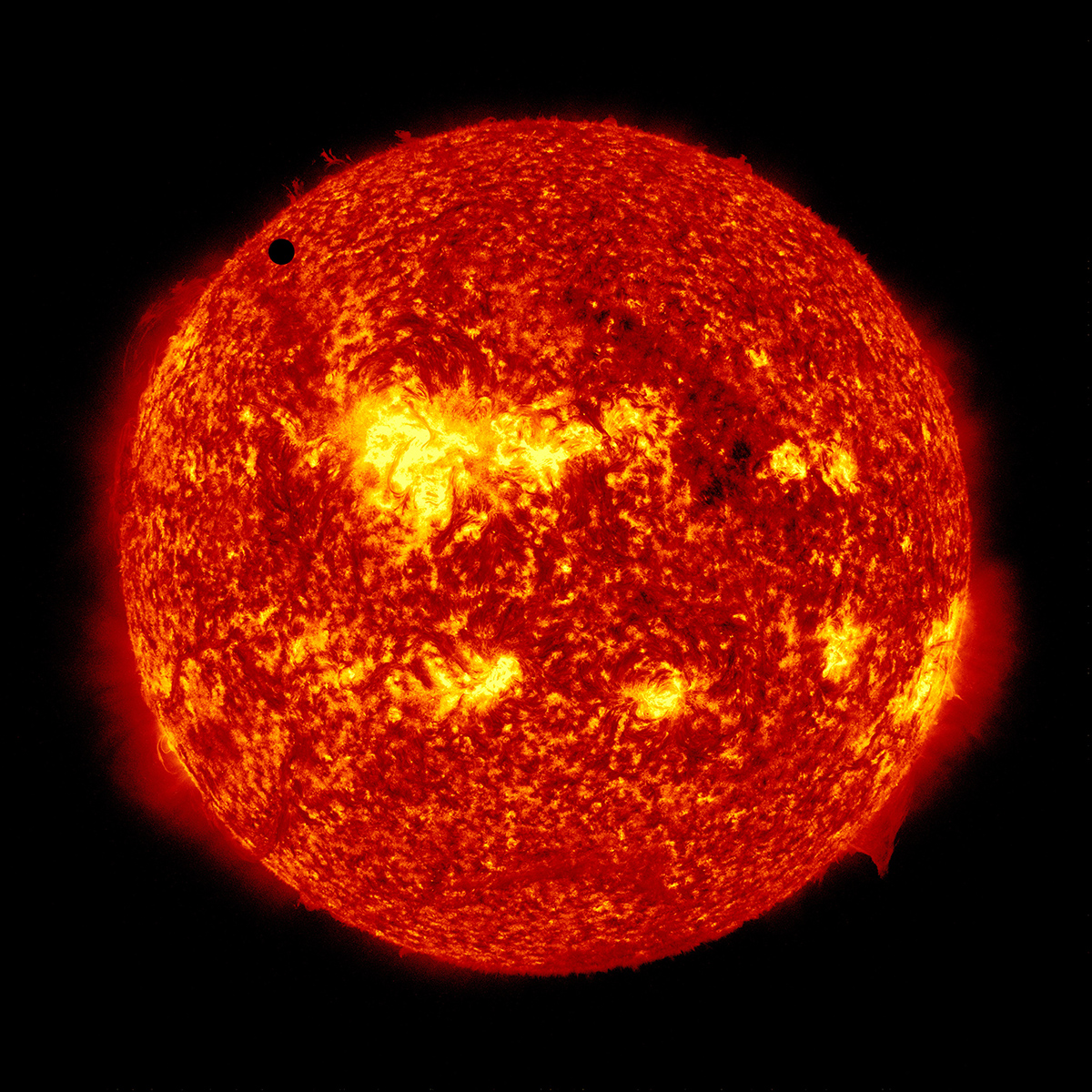 On June 5 2012, SDO collected images of the rarest predictable solar event—the transit of Venus across the face of the sun.