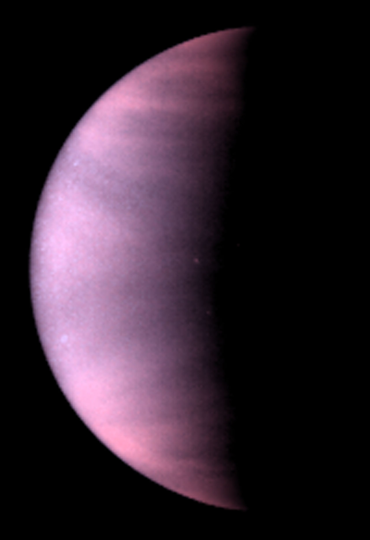 False color image reveals clouds on Venus.