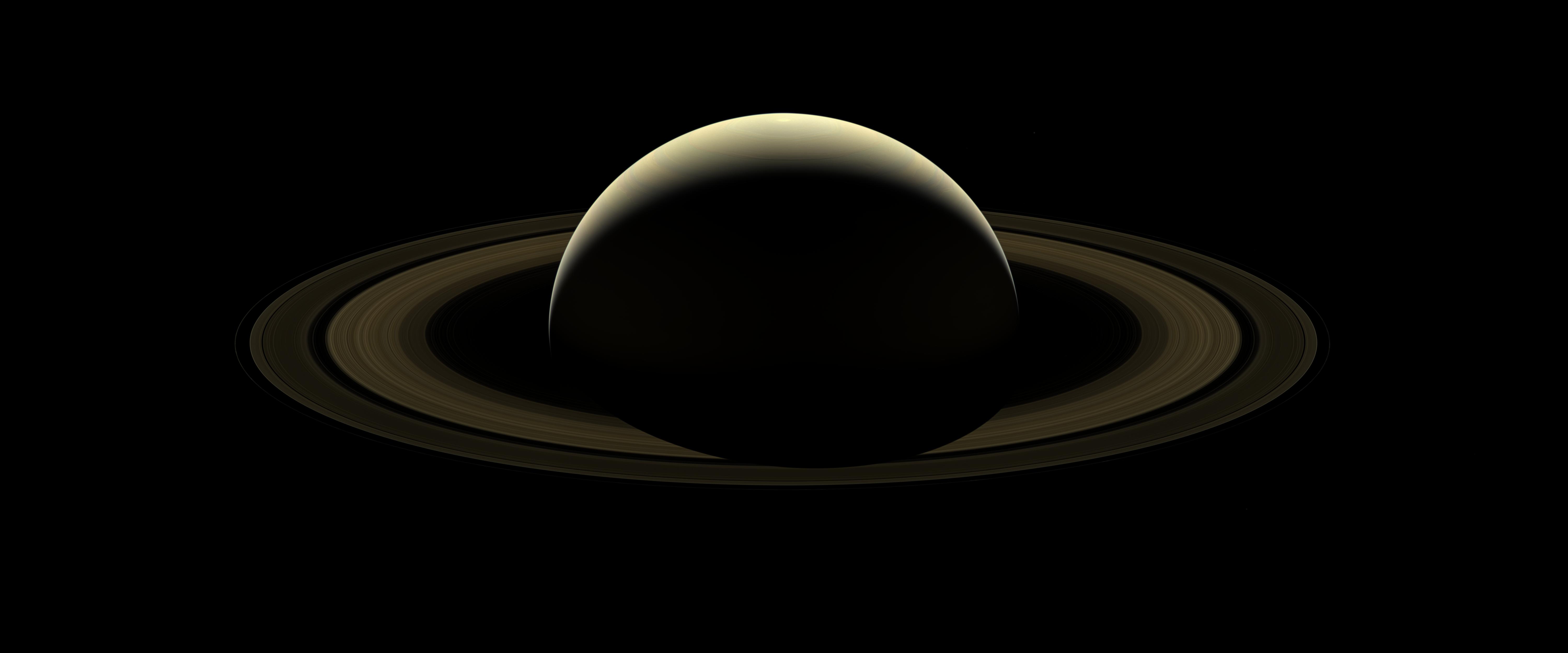 After more than 13 years at Saturn, and with its fate sealed, NASA's Cassini spacecraft bid farewell to the Saturnian system by firing the shutters of its wide-angle camera and capturing this last, full mosaic of Saturn and its rings two days before the spacecraft's dramatic plunge into the planet's atmosphere.