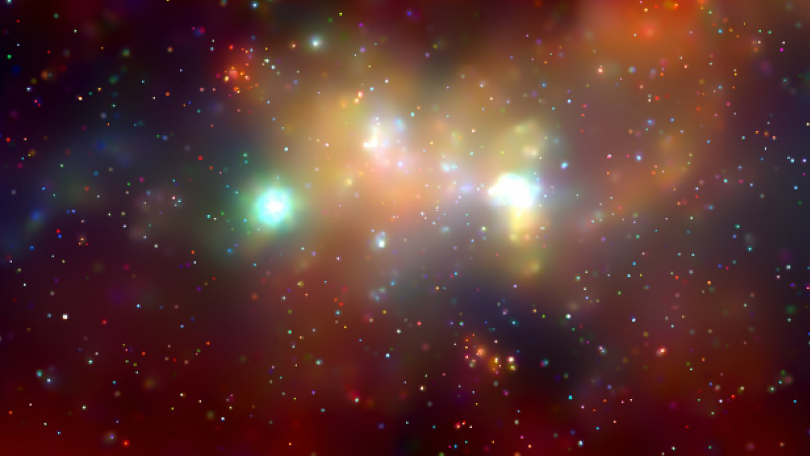 Colorful image of galactic center