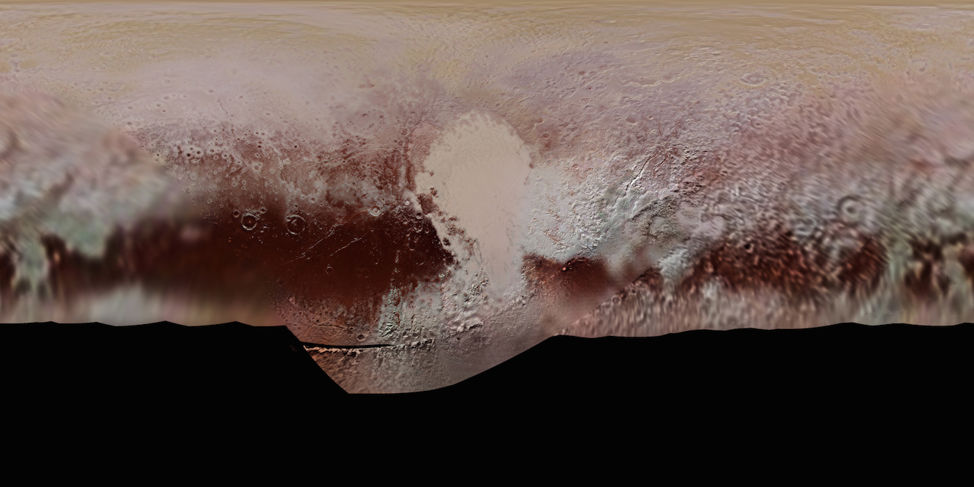Color map of Pluto