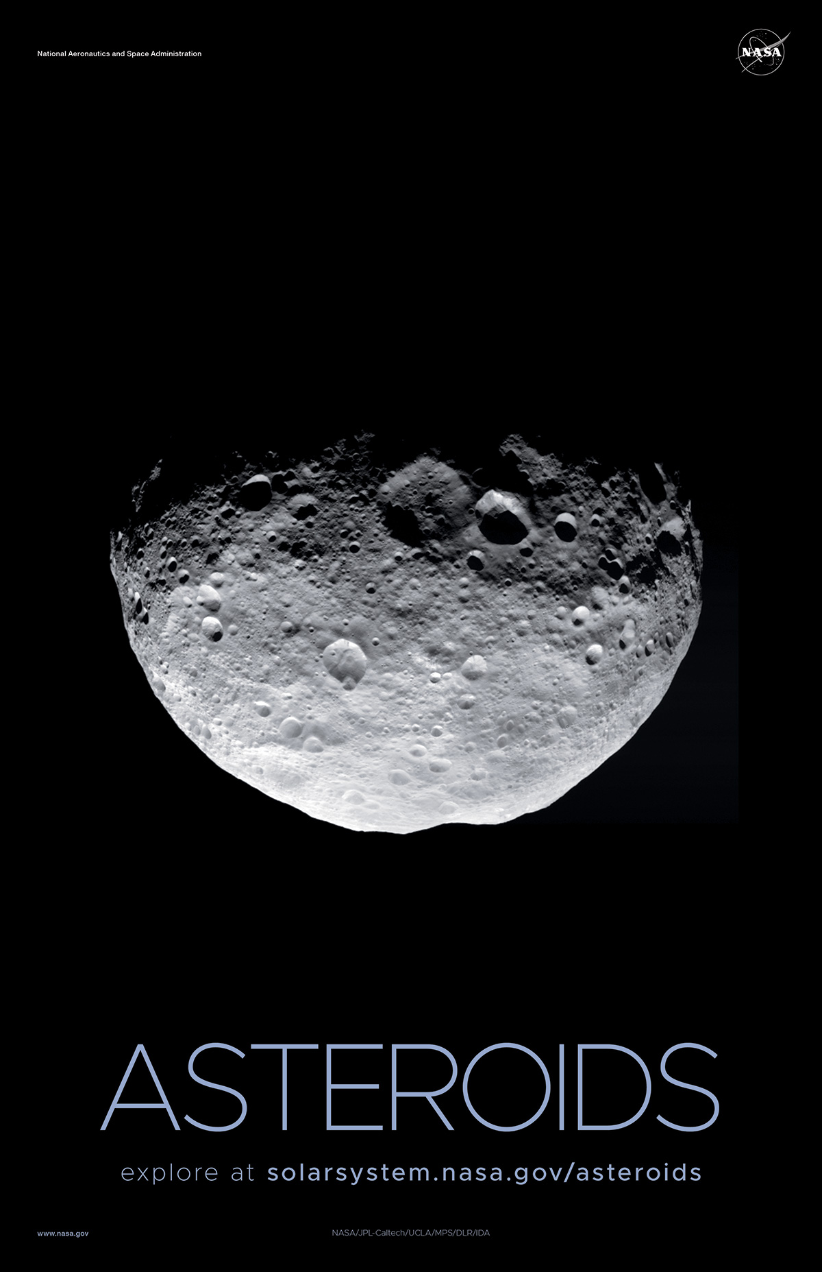 A movie-style asteroid poster.