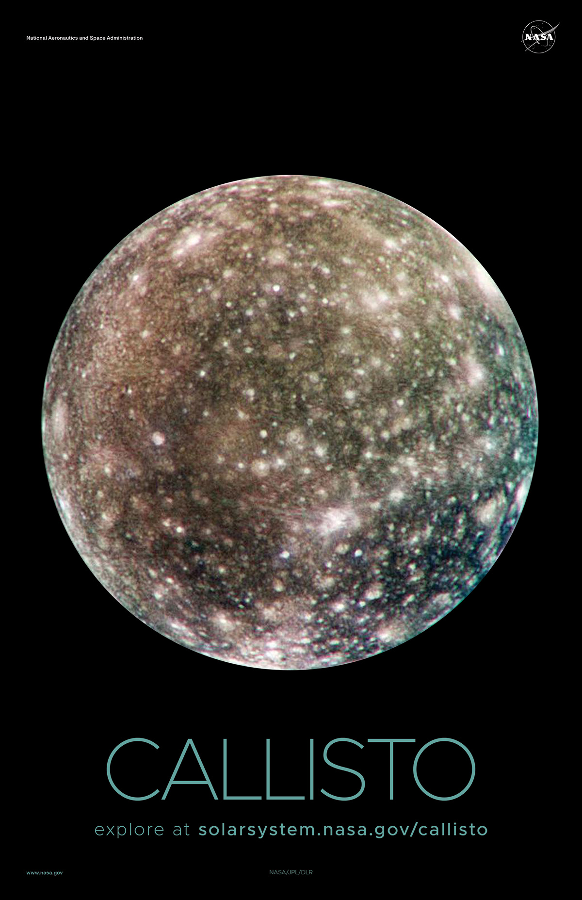 Full disk image of cratered Callisto.